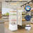 Commercial Refrigerator Display, 215L/7.6 Cu. Ft Display Refrigerator Pastry, Countertop/Floor Refrigerator, Double-Layered Glass Display Refrigerator with Wheels, Led Lights, Auto Defrost
