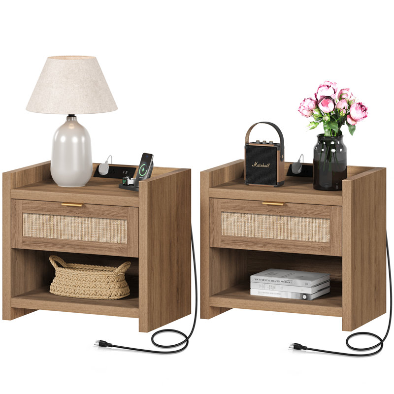 Table de chevet Possing, Brun
