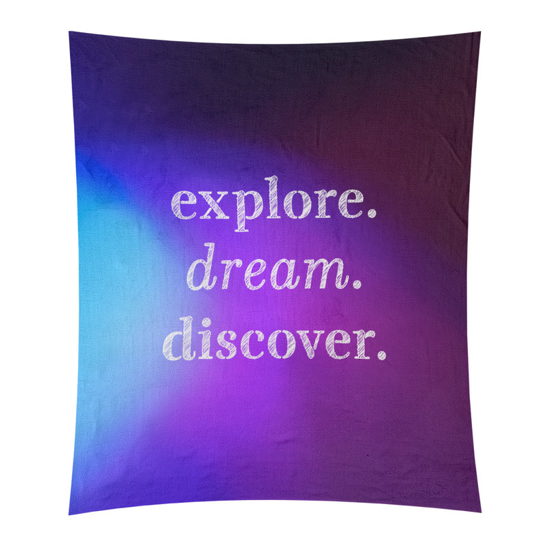 Tapisserie de polypropylène discover de rêve en polyester, H 104 po x l 88 po, Bleu / mauve