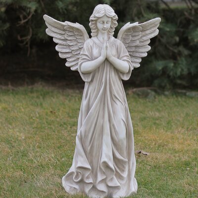 29.5"" Angel Standing in Prayer Outdoor Garden Statue -  Northlight Seasonal, NORTHLIGHT LY16090