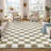 Soft Fluffy Large Rugs for Living Room Shaggy Area Rug Non Slip Modern Checkered Luxury Shag Plush Carpet for Kids Room Bedroom Dorm Home Decor