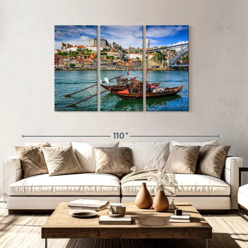 Sebbie Douro River Fishing Boats, 48" H x 74" W