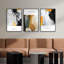 Abstrait aluminium encadré, ensemble de 3 reproductions d'art encadrées sur toile-690212942-690212939
