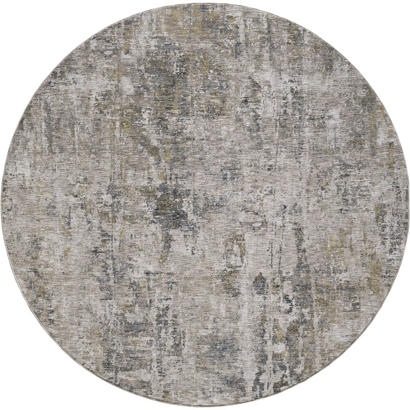 Geometric Indoor Rug, Round 7'10"