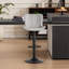 Tabourets de bar pivotants réglables en hauteur en similicuir avec structure en métal-102354103