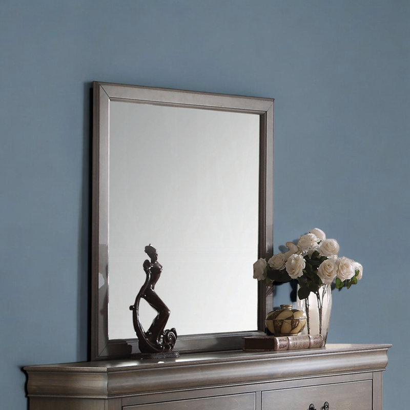Howden Mirror in Antique Gray