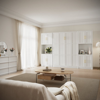 Grand lit escamotable avec 2 armoires de rangement, lit mural peu encombrant pour salle polyvalente
