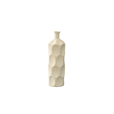 Vase en céramique avec motif ovale pressé