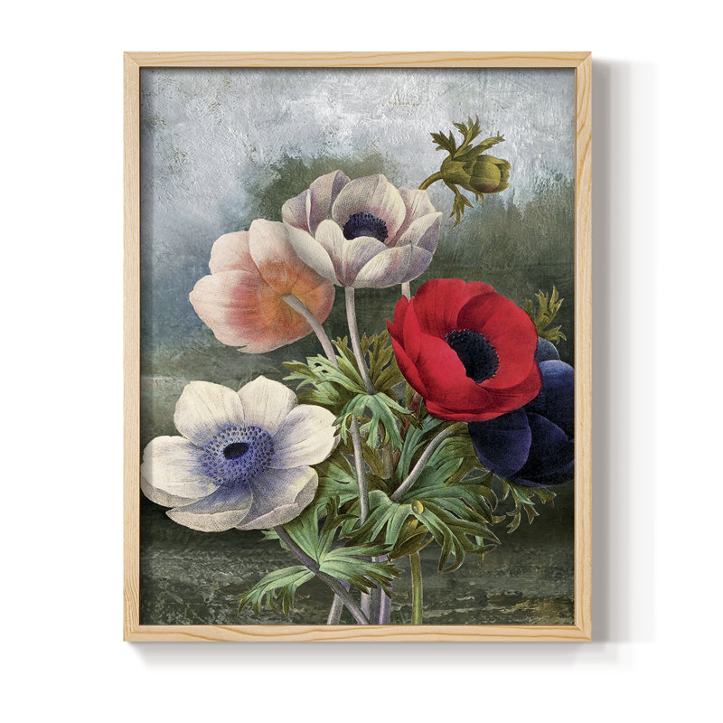 Botanical Landscape III Framed Print - Solid Wood, Natural, 15" H x 12" W