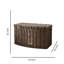 Coffre rectangulaire en osier tissé avec poignées Stroh - 24 po x 14 po x 15 po - Brun chocolat