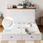 Grand lit escamotable avec 2 tiroirs et matelas USB-1016462557