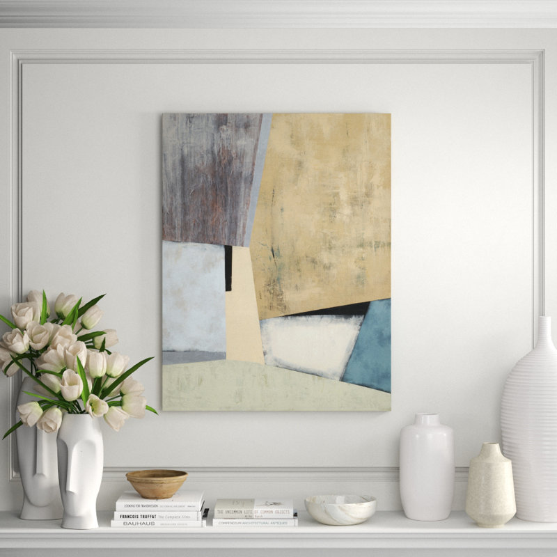 Spring Divide I Print by Barclay Butera, Hand Embellishment Texture, 52" H x 40" W x 1.5" D