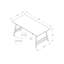 Living Room Contemporary Accent Piece, 40" Rectangular, Grey Laminate, Black Metal Table 40"L Rectangular Table, Laminate Surface, Legs,