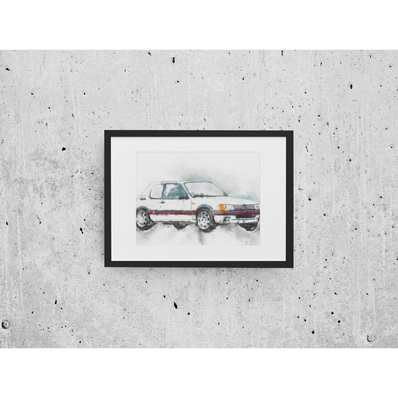 Hot Hatch Car - Single Picture Frame Print on Wood