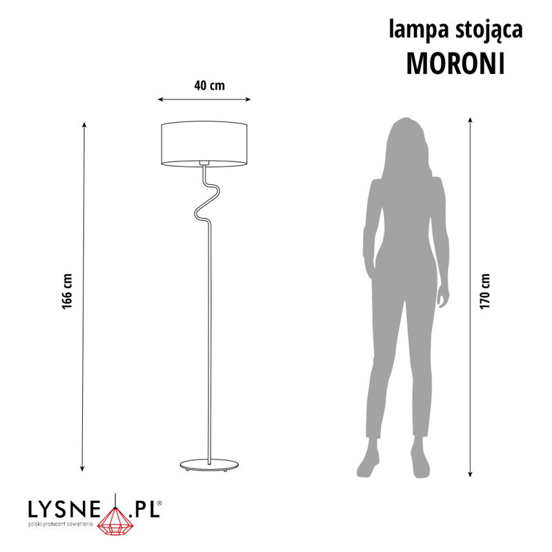 Anani 166cm Traditional Floor Lamp, Black