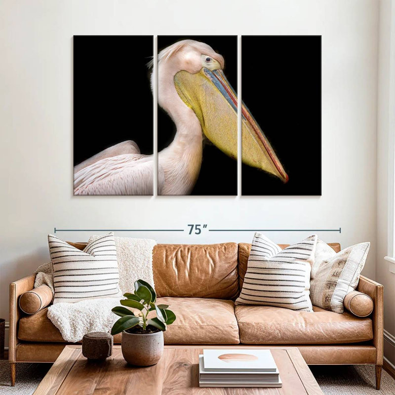 Brampt Pelican Portrait, 42" H x 65" W