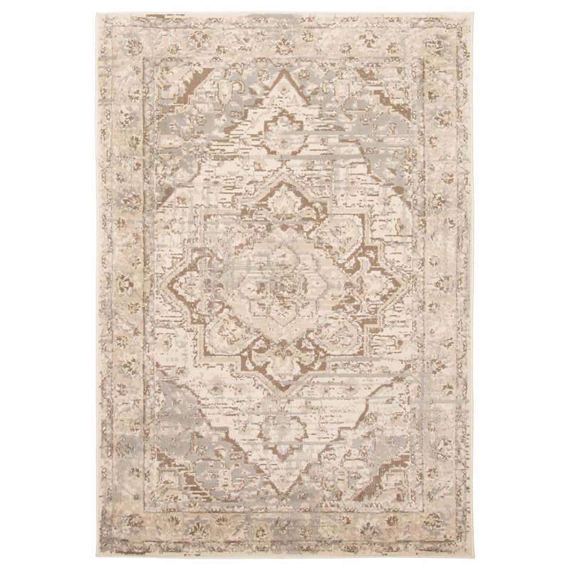 Bloxson Beige Rug, Rectangle 5' x 8'