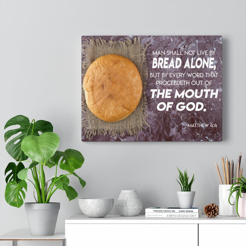 Mouth Of God Matthew 4:4 - Wrapped Canvas Print, 61cm H x 76cm W