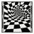 Machine Washable Paulett Art Deco Checkered Rug in Green – Black Binding-1640634709