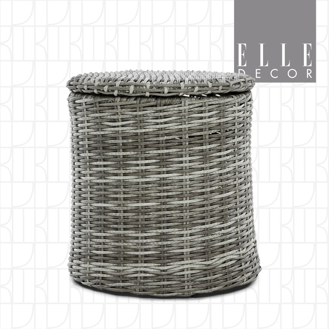 Elle Decor Vallauris Outdoor Side Table with Storage Elle Decor