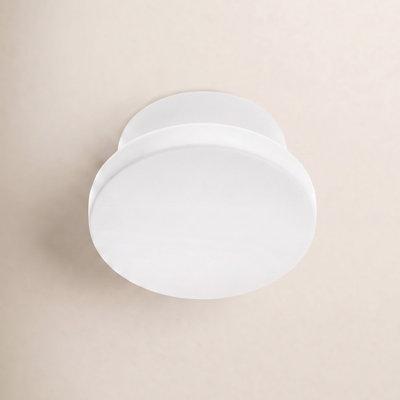Ethan Oversized 1-5/8" Matte White Round Knob