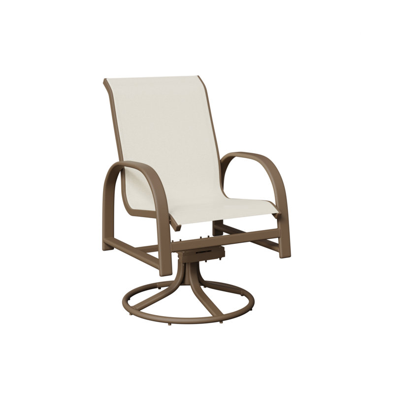 Chaise berçante pivotante en aluminium et argile blanche Berlin Gardens, Blanc, Argile d'aluminium