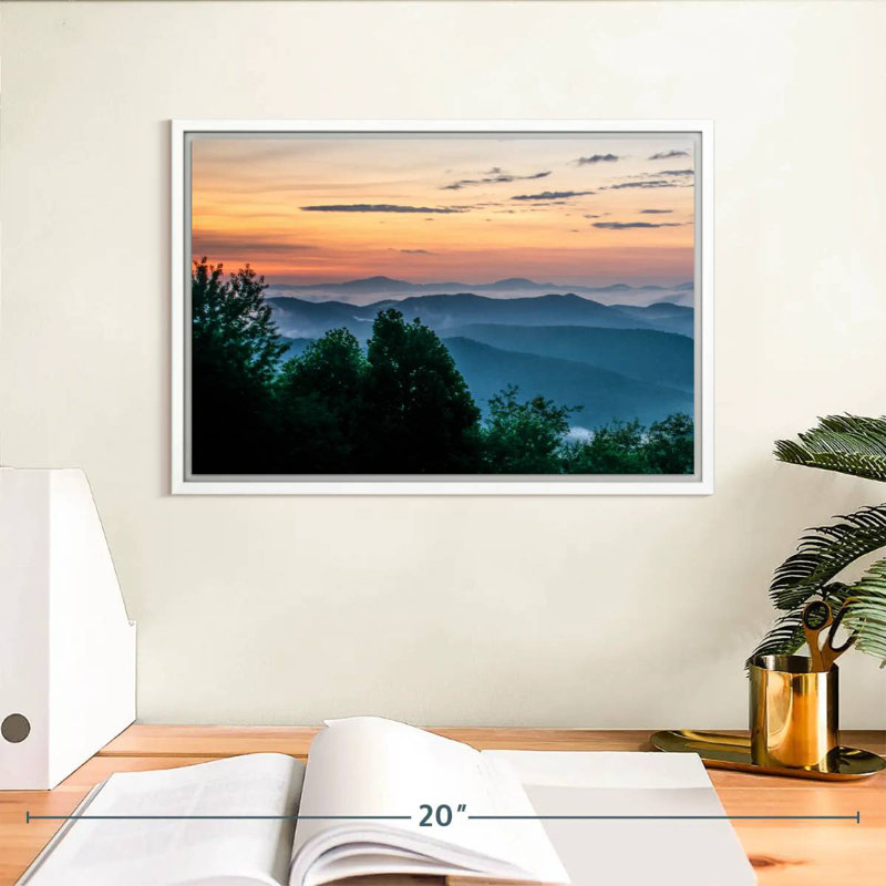 Blue Ridge, Cadre flottant blanc, 13 po x 9 po
