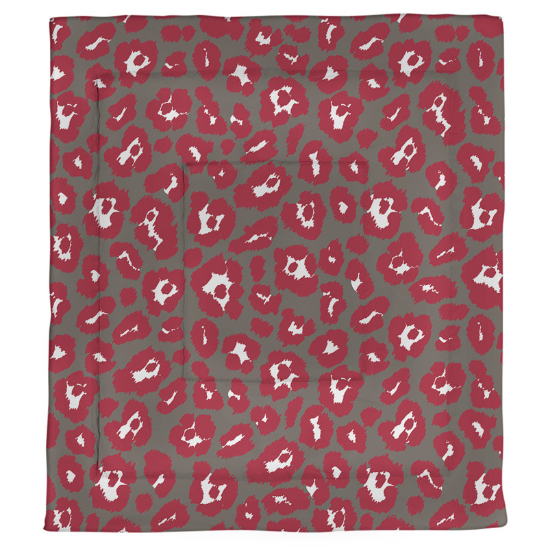 Polyester Animal Print Comforter, Queen Comforter, Tan