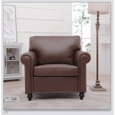 Canapé confortable à 1 place avec coussin amovible et élégant clou à bulles argentées, structure en pin et pieds en bouleau