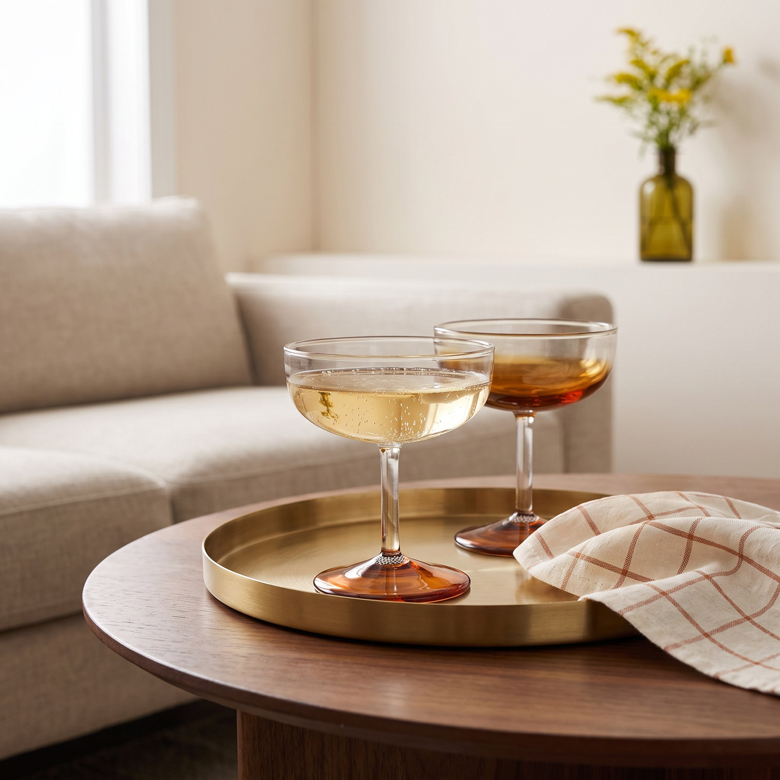 Wine Glass, Amber