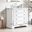 Meuble-lavabo simple autoportant de 36 po avec plateau en marbre entièrement assemblé