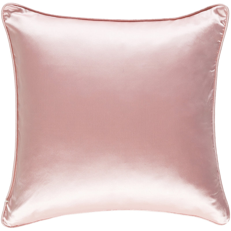 Pink Hypoallergenic Polyester Euro Pillow Cover