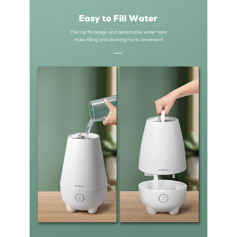 Aiheal 1.3 Gallons Cool Mist Ultrasonic Tower Humidifier for 300 Cubic Feet