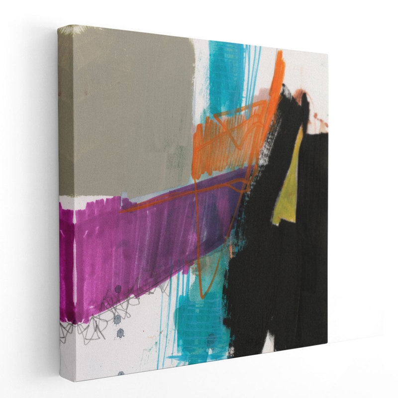 Primaire action V - reproduction d'art sur toile, H 20 po x l 20 po