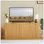 Buffet moderne ondulé, armoire de rangement à contour incurvé, armoire à 4 portes avec fonction de rangement, convenant à la cuisine / chambre à coucher / salon-120166321