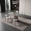 Rectangular rock plate dining table sets