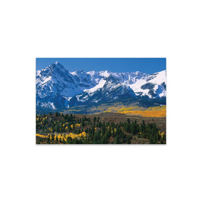 «Mountains Covered in Snow, Sneffels Range, Colorado, USA», reproduction de photo sur toile