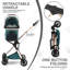 Poussette 3-en-1 pour animaux de compagnie avec poignée réglable, poussette pour chat 4 roues avec support amovible-106571618