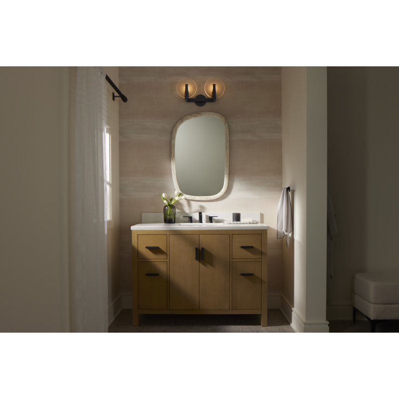 Hint Two-Light Sconce, Polished Chrome