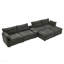 Canapé modulaire de 154 po avec repose-pieds en nuage avec repose-pieds modulaire en U de 154 po, canapé modulaire surdimensionné moderne en velours côtelé 6 places avec console centrale Port USB, gris-940497914