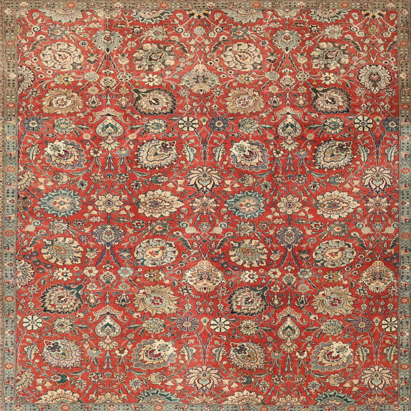 Floral Indoor Rug, Round 7'