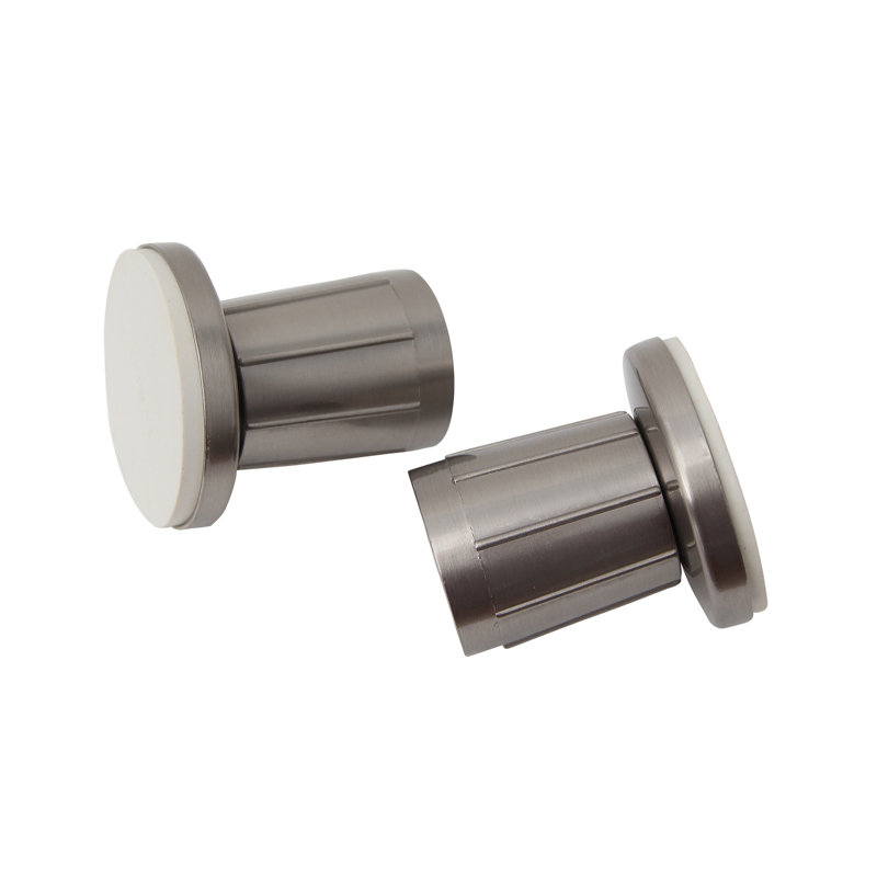 Bride de tringle de douche réglable (paire), Nickel brossé