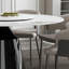 Ensemble de salle à manger 9 pièces 59 po - Table en faux marbre avec plateau rotatif et chaises en cuir synthétique, ensemble de table de salle à manger moderne pour la cuisine et la salle à manger-1865303743