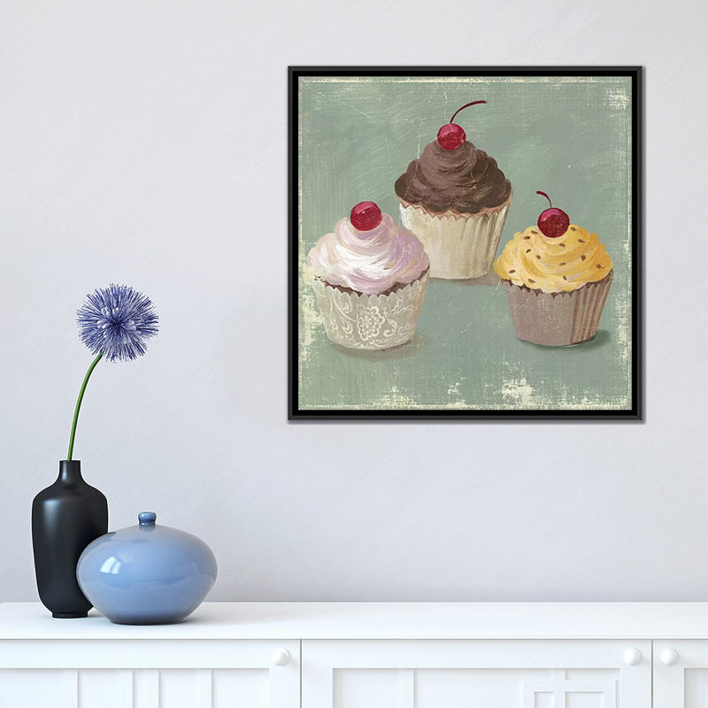 «Cupcakes» par PI Studio - Reproduction giclée sur toile tendue avec châssis, H 18 po x l 18 po x P 1,5 po, Pas de tapis