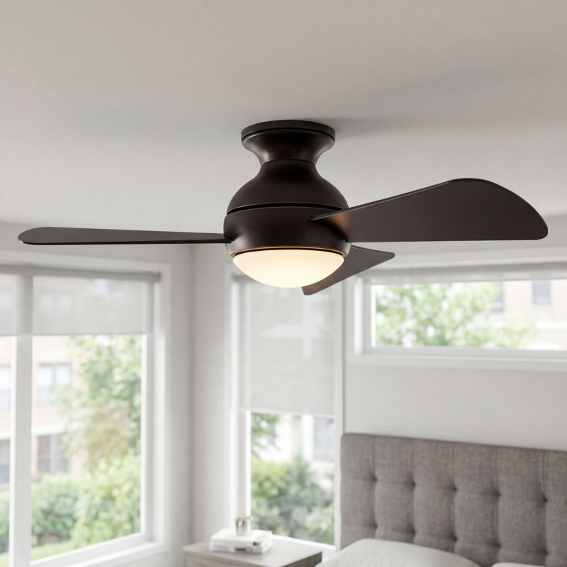 Sola 34" Olde Bronze LED Ceiling Fan, 34", Olde Bronze