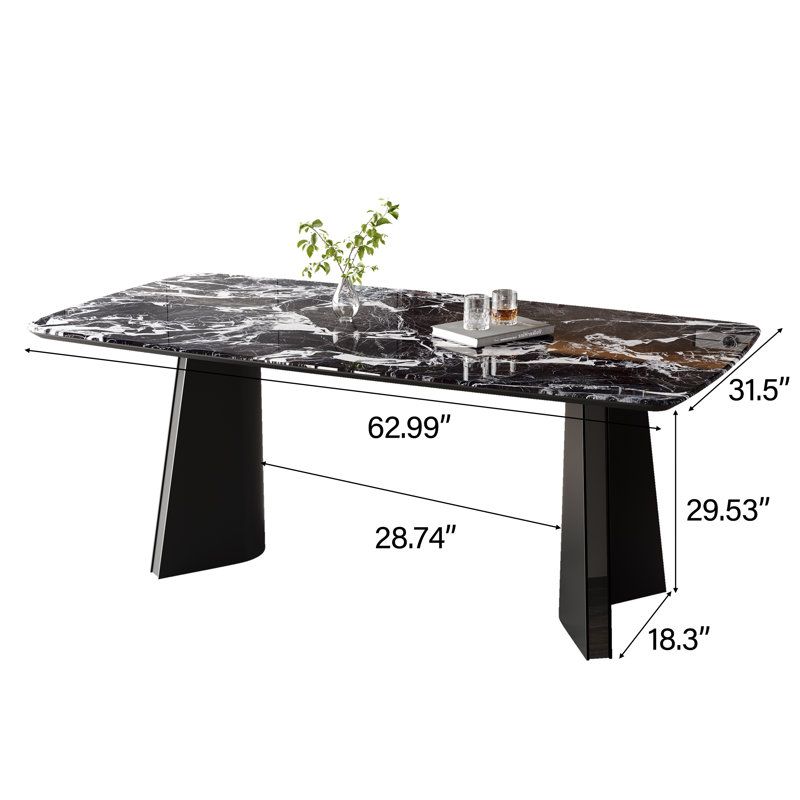 Table de salle à manger de 63 po pour 6 personnes