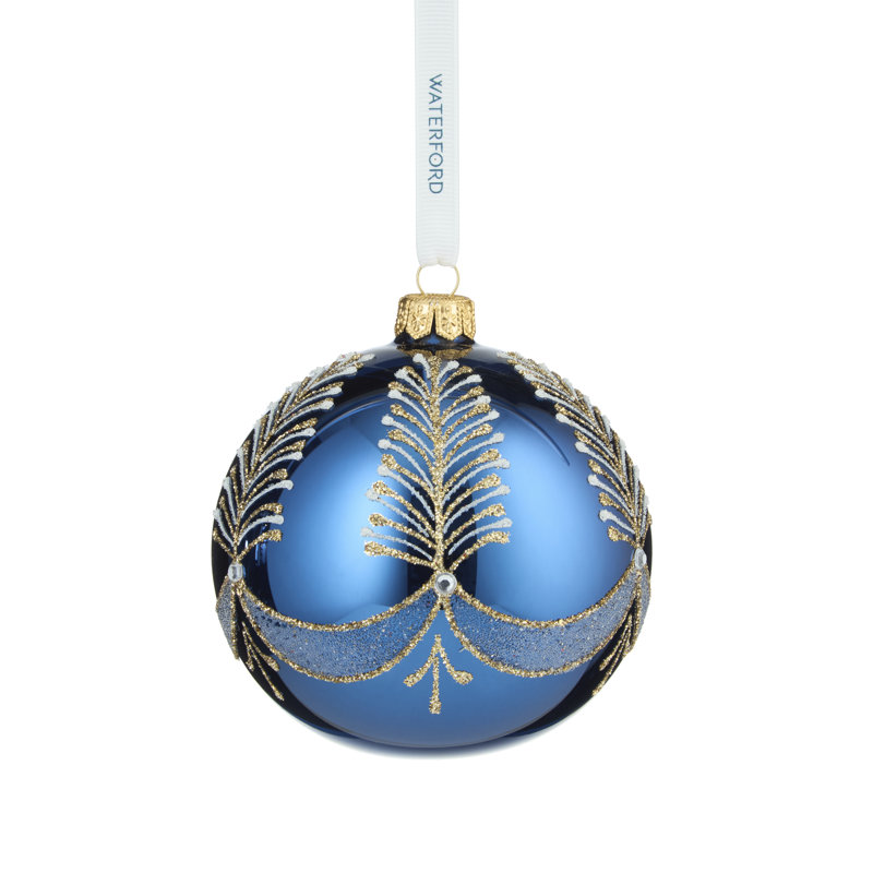 Waterford Holiday Heirlooms Blue Bauble Ornament, Blue
