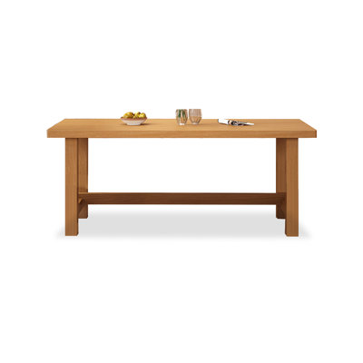 Burlywood color Rectangular Solid wood Dining Table For Dining Room/Kitchen