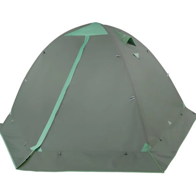 Tente de camping autoportante 4 saisons pour 2 personnes avec jupe pare-neige détachable, abri extérieur imperméable double couche pour la randonnée, les voyages à moto et les aventures tout terrain