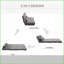 Canapé convertible pliant Lazy Floor Chair 2 coussins gris foncé | Polyester
